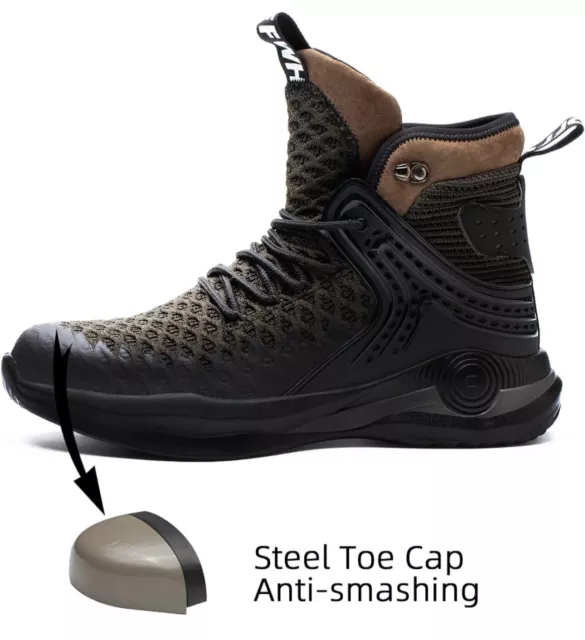 SPIEZ SAFETY SHOES Men Steel Toe Cap Boots high top size 11uk £25.00 ...