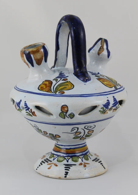 BOTIJO Bucaro Ceramica TALAVERA DE LA REINA Pintado a mano y Firmado por Alfar