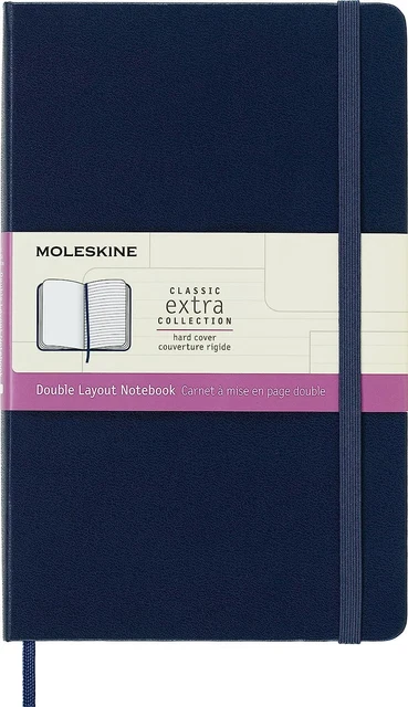 Moleskine Classic Notebook, Hard Cover, Large (5" x Large, Sapphire Blue