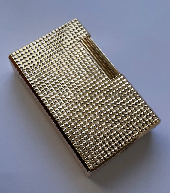 St Dupont Gold (LARGE) Ligne 1 ‘Hobnail’ PIPE Lighter- Fully Overhauled & Superb