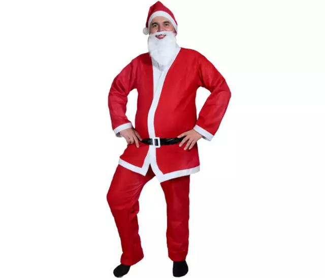 Weihnachtsmann Kostüm Verkleidung Santa Claus Nikolauskostüm 5tlg.Set Alsino 74