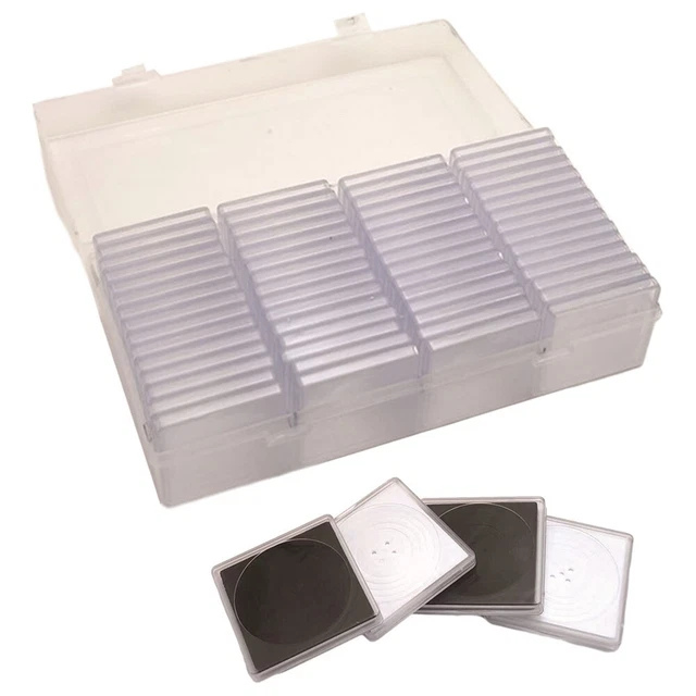 Contenitore Per Monete Con 60 Capsule E Fodera Regolabile – Custodia Trasparente In Policarbonato 200x104x52 Mm