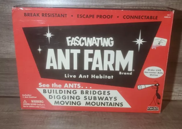 Ant Farm Live Free Ants Original Uncle Milton Insect School NIB Vintage Box Art