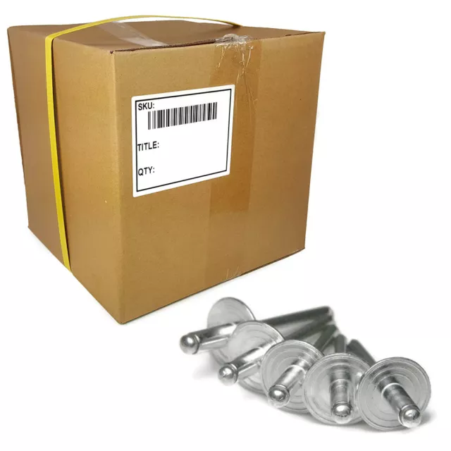 Alum Large Flange Rivets #6-10, 3/16 x 5/8 Grip Blind Rivet Bulk Box - 2,000pcs