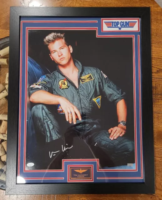 Val Kilmer Autographed 16x20 Photo "Top Gun Iceman" Framed JSA 1/1 Custom