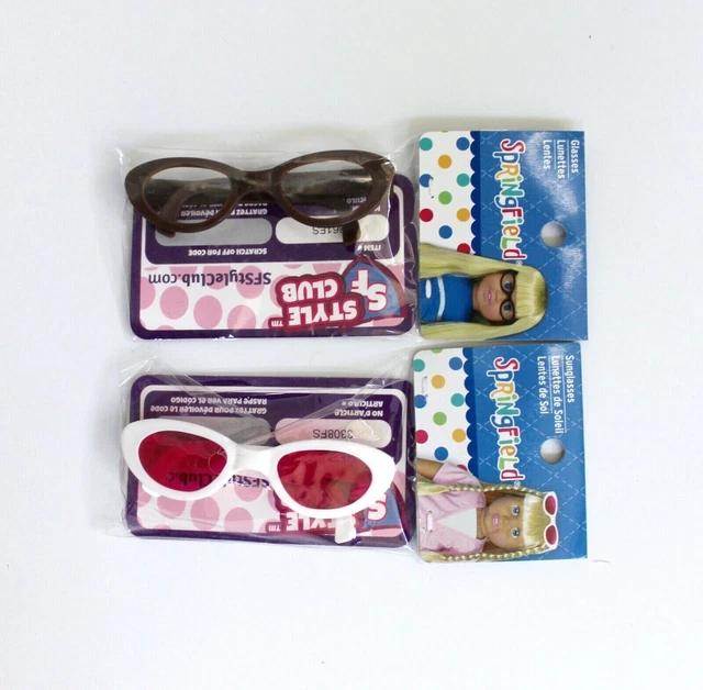 Springfield Set of 2 Pair Sunglasses Brown & White for 18"Dolls
