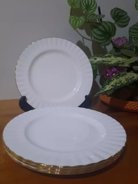 Royal Albert England Bone China Val D'Or Side Plates X 4, 20.5cm Diameter