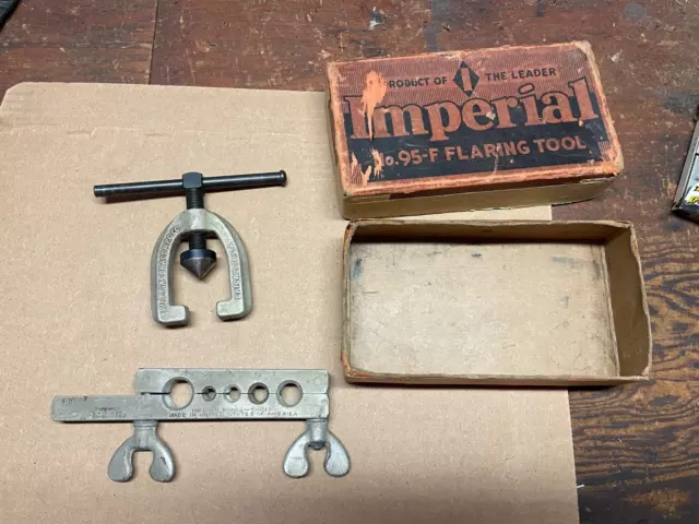 Vintage IMPERIAL BRASS CHICAGO Flaring Tool 95F set USA