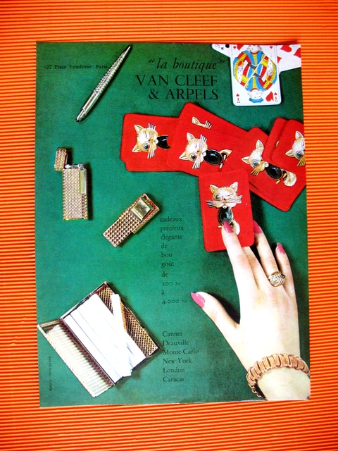 Press Advertisement Piaget Van Cleef & Arpels Boutique Jewelry Watches Ad 1962