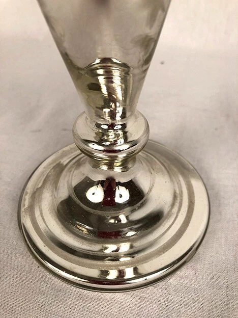 Coupe grand bougeoir en verre églomisé - Le palais des bricoles