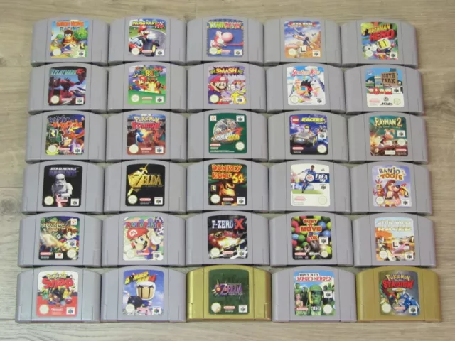 Nintendo 64 Spiele Wahl Zelda, Mario Kart, Smash Bros. Diddy Donkey Kong N64
