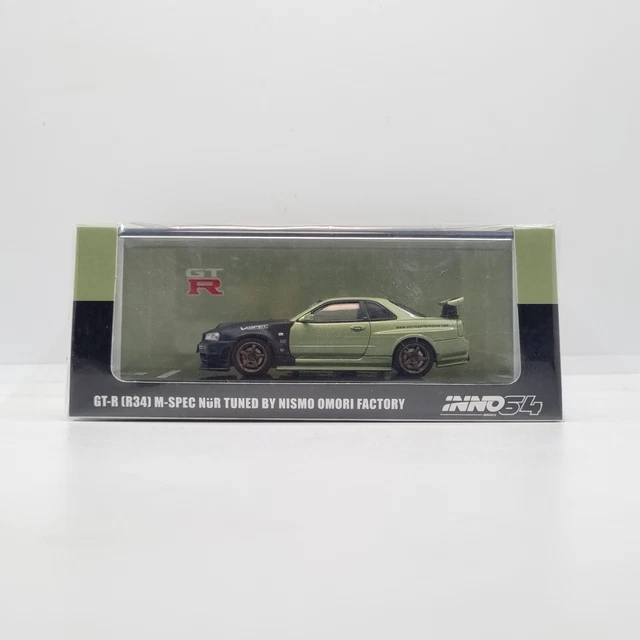 Modèle Réduit INNO64 Nissan Skyline GT-R R34 M-Spec Nür Tuné Par Nismo Omori Factory - Échelle 1/64, Neuf Scellé