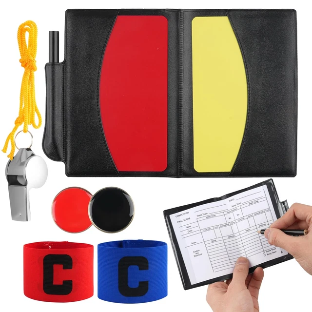 Cartellini Arbitro Calcio - Set 4 Pezzi In PVC Con Cartellino Rosso E Giallo Per Partite - Foto 3