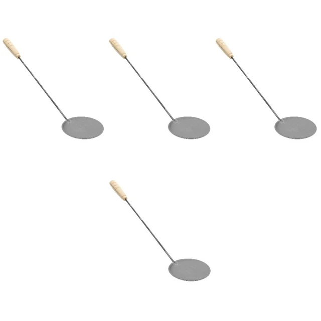4 Pack Bratform Mit Griff Garnelen-Kuchen-Löffel Werkzeug Holzgriff