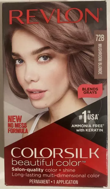 Revlon New ColorSilk Beautiful PermanentHair Color, No, 72B Mushroom Blonde