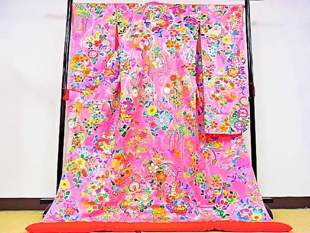 Japanese Kimono Uchikake Wedding Pure Silk japan 1169