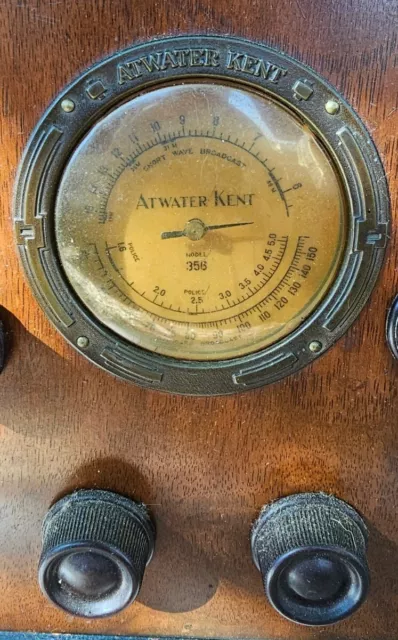 VINTAGE 1935 ATWATER Kent Art Deco Radio Mod.356 $249.99 - PicClick