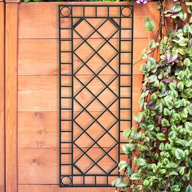 METALLGITTER WANDDEKORATION RANKHILFE Terrasse Spalier Metall schwarz