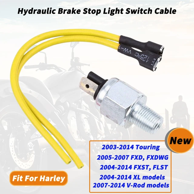 Hydraulic Brake Stop Light Switch Cable Fit For Harley Softail Iron 883 XL883N