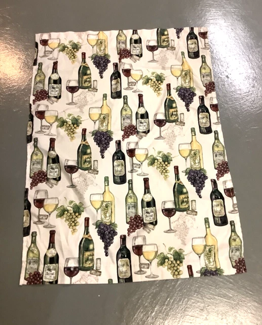 1 Mainstays Wine Vineyard Grapes Pattern Curtain Panel Polyester 27”x 36”