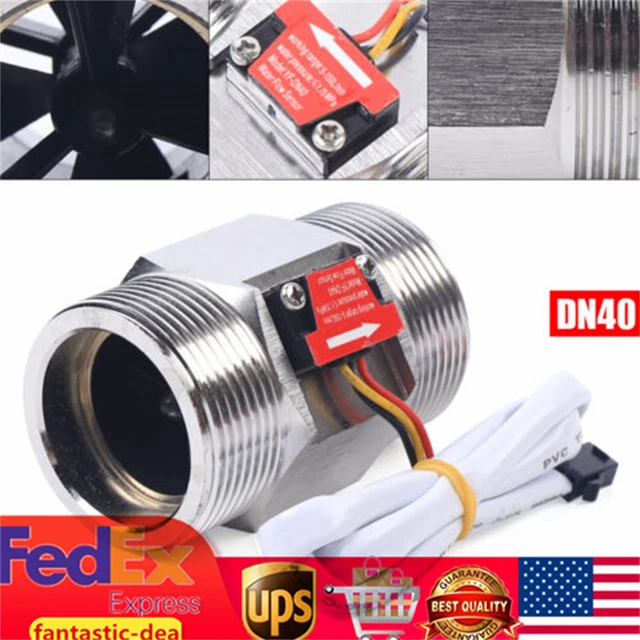 Industrial Water Flow Sensor Liquid Sensor 1.5" Turbine Flow Meter 1-25L/min