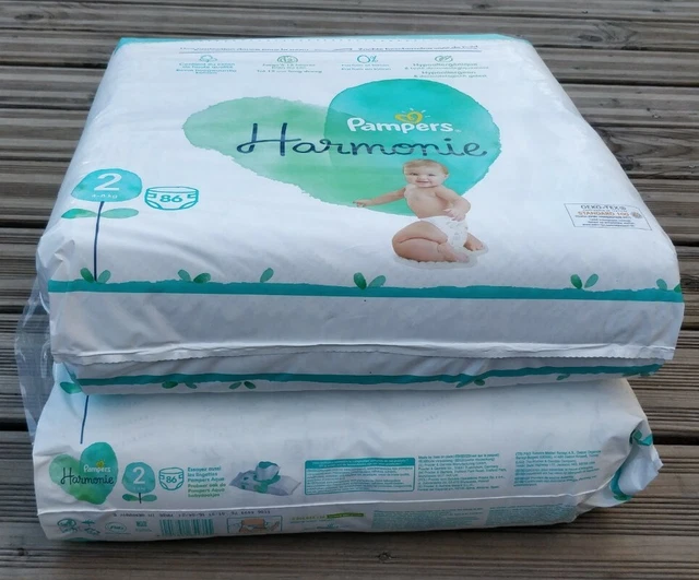 344 Couches Pampers Harmonie Taille 2 (04-08 Kg) 2