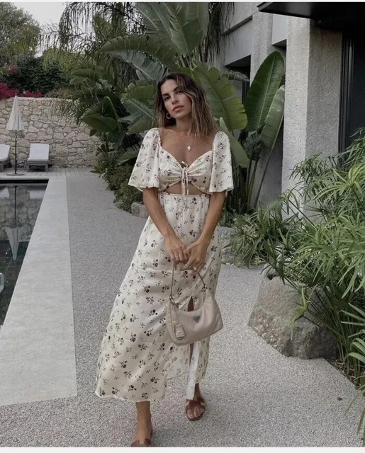 Zara cream dress cheap
