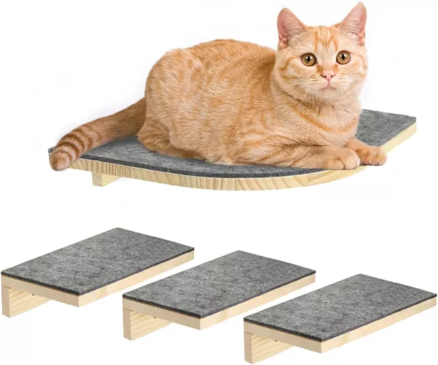 4PCs Cat Steps For Wall or Fence, Cat Platform, Cat Ladder , Cat perch UK