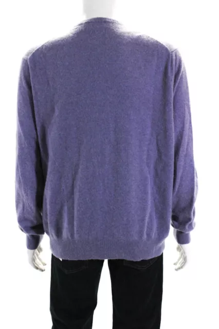 POLO RALPH LAUREN Mens Cashmere V Neck Sweater Purple Size Extra Extra ...