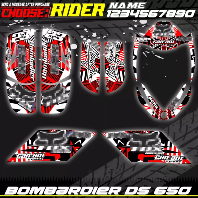 Can-am ds 650 bombardier Kit graphics decals stickers DS650 CANAM atv quad wrap
