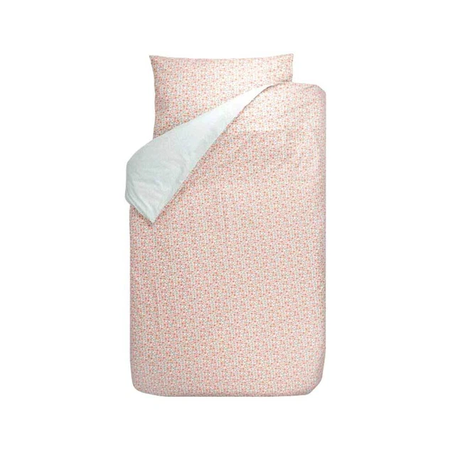 Ropa de cama infantil Bink Bibi flores esparcidas rosa rojo turquesa 100 x 135