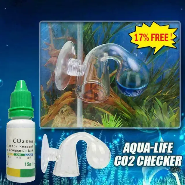 NEW CO2 Glass Drop Checker - Aquarium Real time Solution B9I3 Liquid. P6T9 2