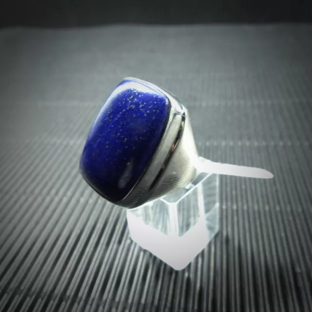 Ring Gr. 58, Silber 925, mit einem Lapislazuli Cabochon aus Afghanistan 3