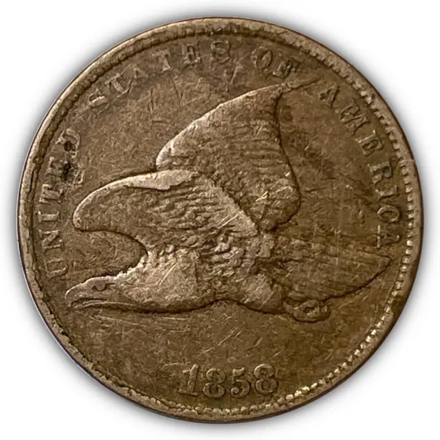 1858 SL Small Letters Flying Eagle Cent Extremely Fine XF Coin #4737