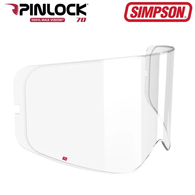 Simpson Speed Pinlock Max Vision Casco Moto Antiappannamento Visiera Inserto Trasparente