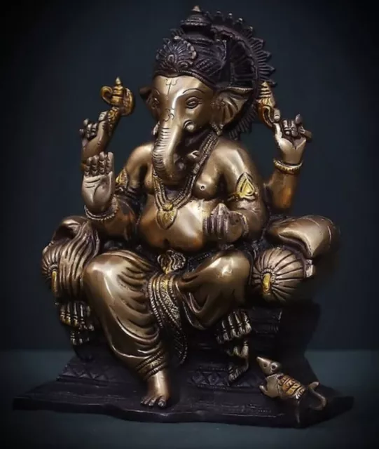 Ganesha Statue Messing Hindu Gott Lord Ganesh Elefant Figur Skulptur Ganesha 3