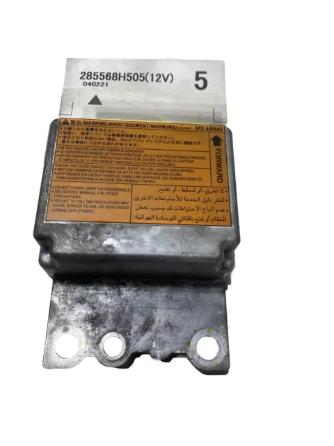 NISSAN XTRAIL AIRBAG MODULE PART/NUM 285568H505 (12v) T30, 10/01-09/07