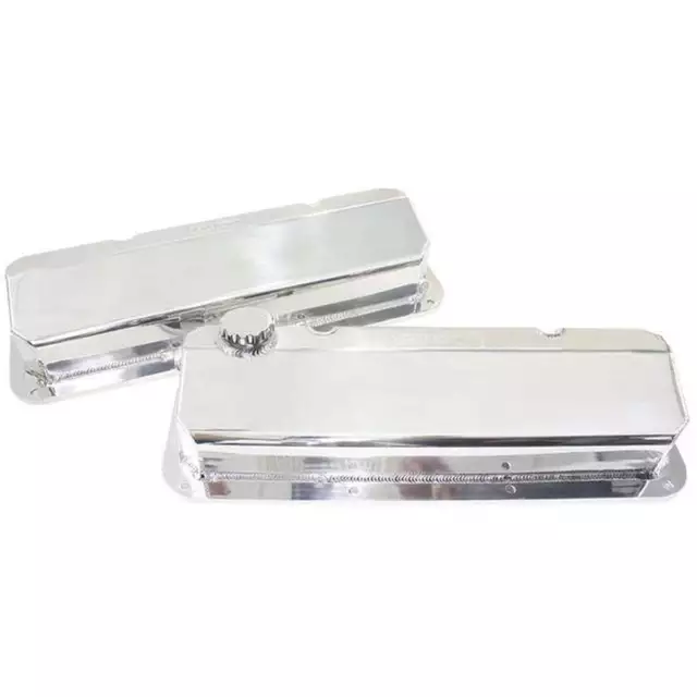 Aeroflow AF77-5001 Fabricated Valve Covers Polished Suits Ford 302-351C