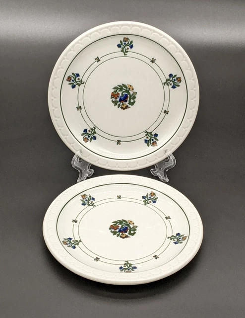 Vintage Syracuse China Econo Rim Two Bread And Butter Plates St. Albans Scuffing