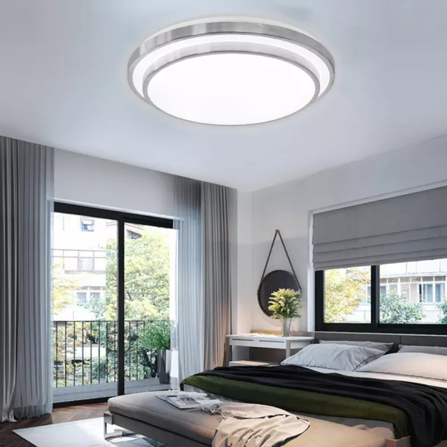 20 Inch LED Ceiling Light Dimmable Flush Mount Kitchen Lamp Fixture w/ Remote US
