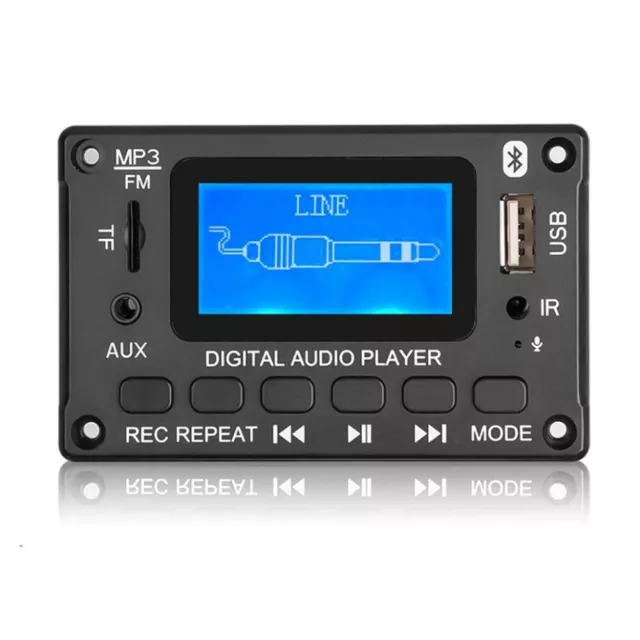 Bluetooth 5.0 MP3 WMA Decoder Board LCD Wireless Car Audio USB TF FM AUX Player