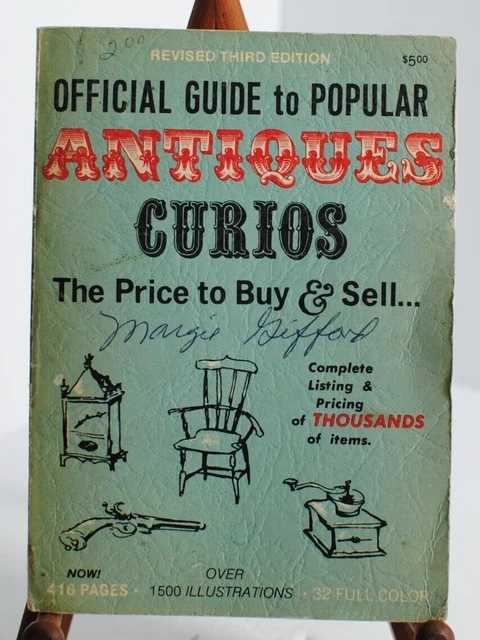 1971 Rev 3rd Edition The Official Guide to Popular Antiques Curios The Price