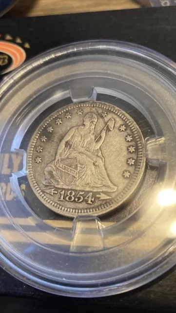 1854 Seated Liberty Quarter with Arrows