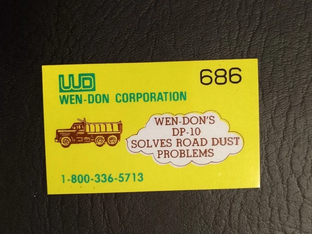Nice Rare Wen-Don With Serial Number Coal Mining Sticker