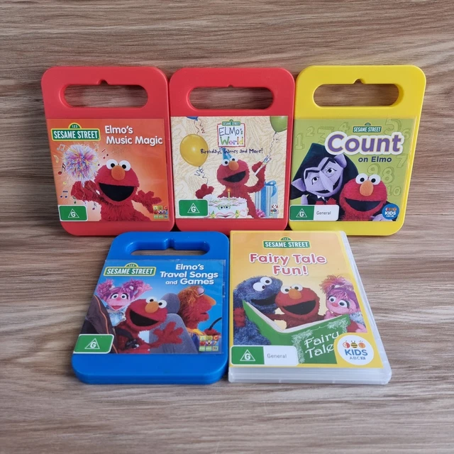 SESAME STREET COUNT On Elmo, Elmos Music Magic & Travel Songs And Games