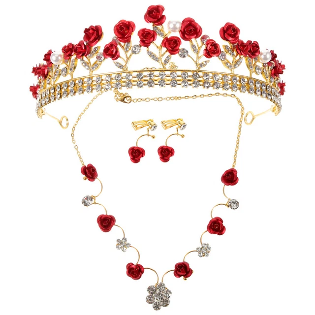 1 Ensemble De Mariage Diadèmes Et Couronnes Couronne Et Collier
