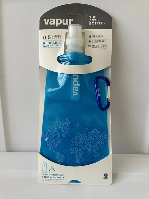 Blue Vapur Reflex- The Anti-Bottle,-Water Bottle .5L/18oz- NEW