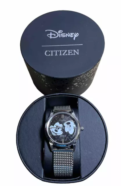 Citizen Mickey Mouse Stainless Steel Eco-Drive Watch Disney FE7060-56W Unisex