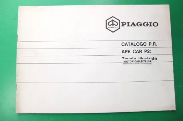 Ape car P2 Apecar catalogo ricambi originale spare parts catalogue Per piaggio