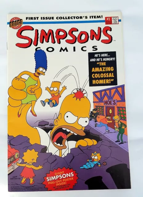 Simpsons #1 1993 Bongo Comics First Issue Collector's item